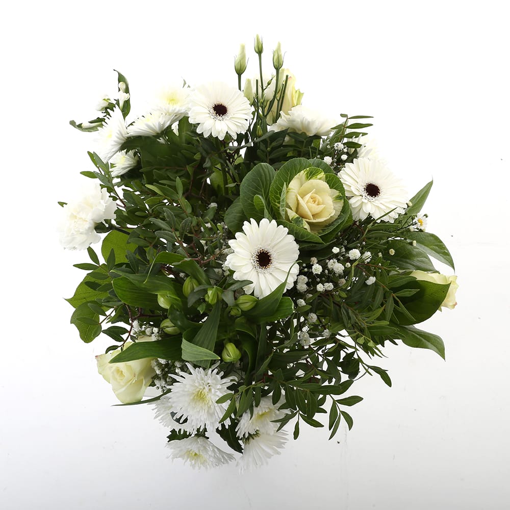 Boeket bloemen - Kim Extra Large White ↑ 50 cm