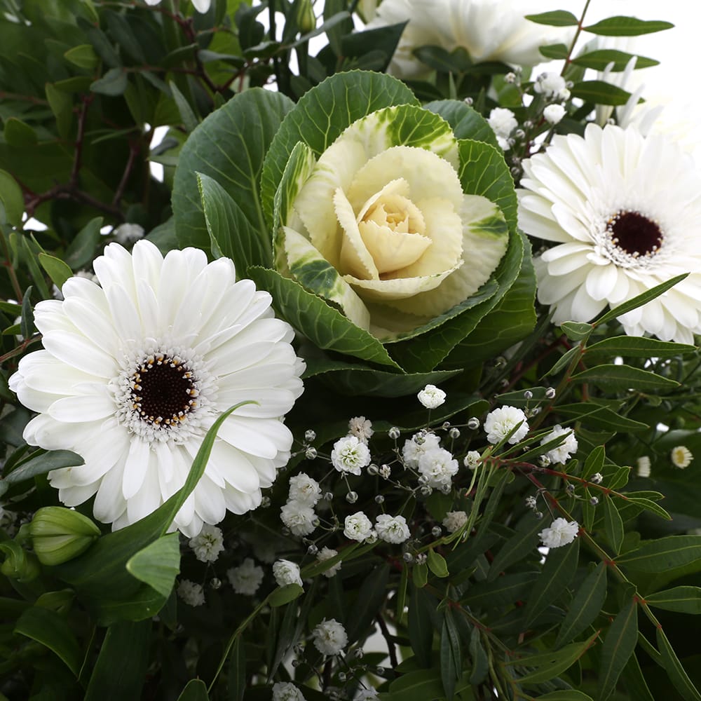 Boeket bloemen - Kim Extra Large White ↑ 50 cm - Afbeelding 3