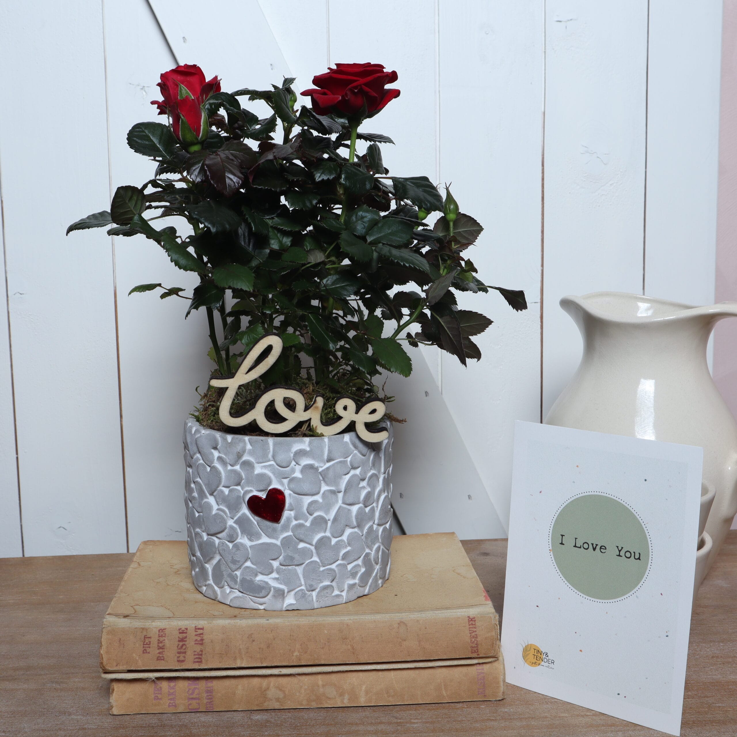 DIY Valentijnscadeau - rode roos ↑ 30 cm ⌀ 13 cm - Afbeelding 3