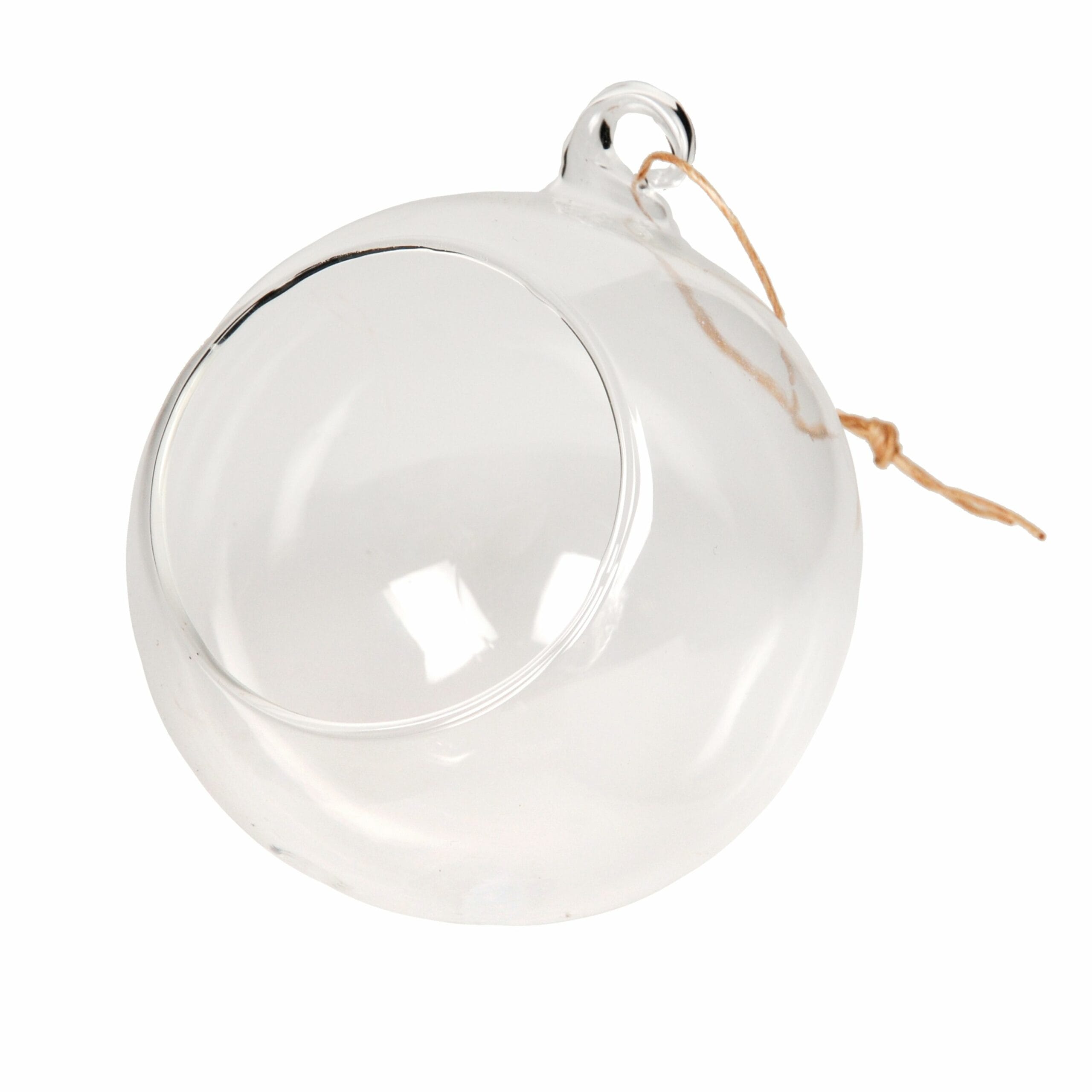 Glazen hanger rond voor luchtplantjes - ⌀ 10 cm - Afbeelding 5