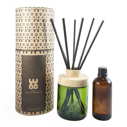 Combi Bamboo orchid 'sweet pink' in draadframe en Woo Diffuser (100 ml) ↑ 50 cm ⌀ 12 - Afbeelding 3