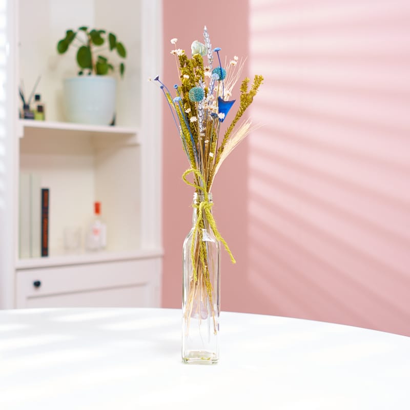 Boeket droogbloemen (blauw) ↑ 30 cm - Afbeelding 3