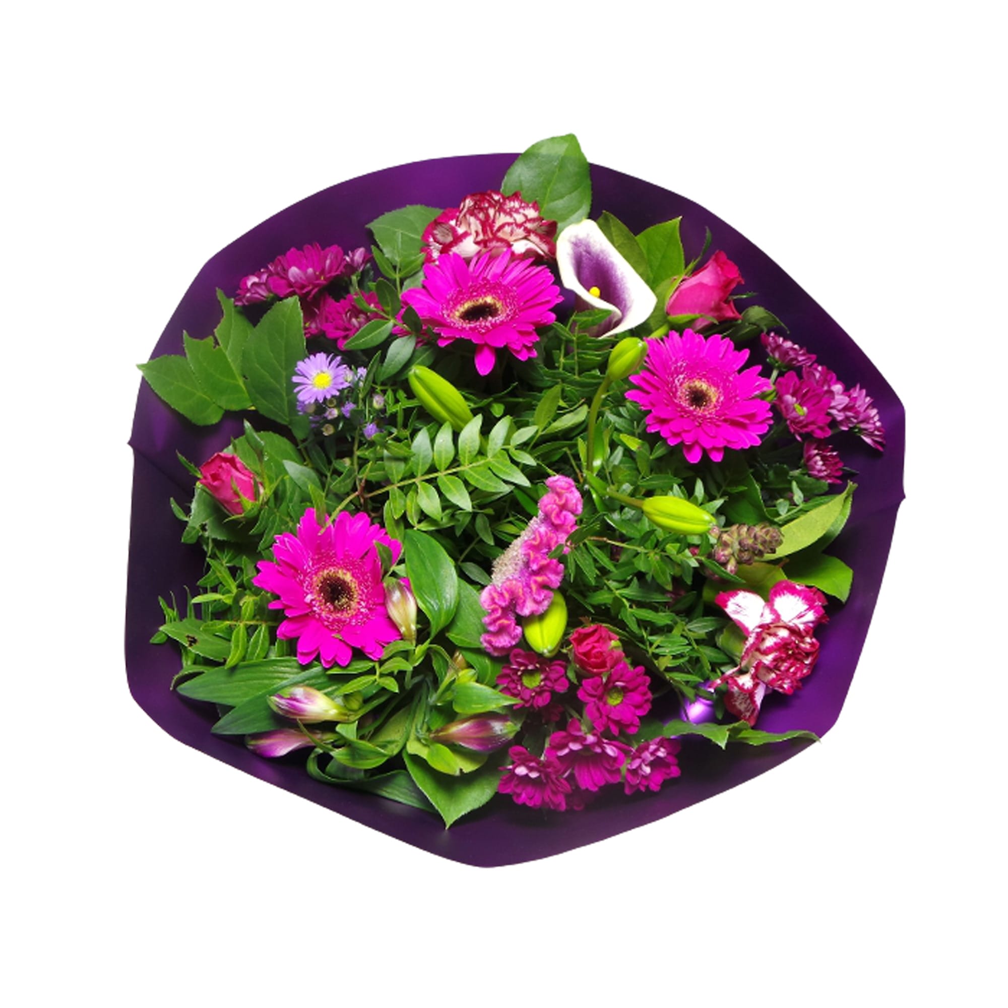 Boeket bloemen - Biedermeier Large Lila ↑ 45 cm