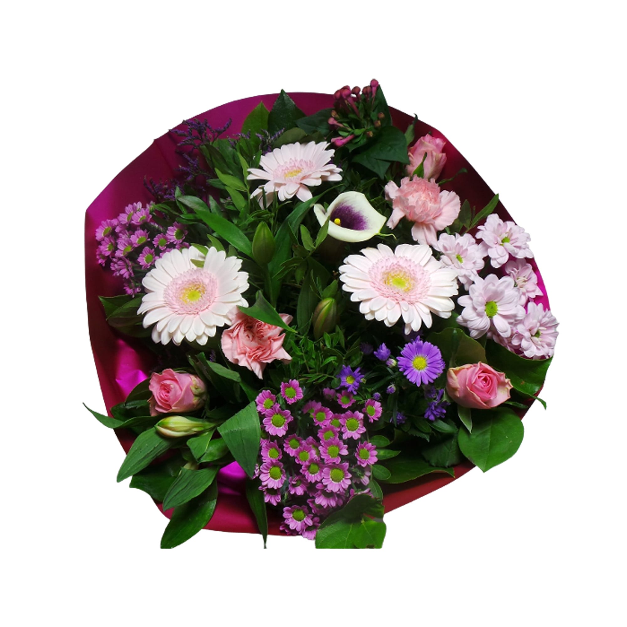 Boeket bloemen - Biedermeier Large Roze ↑ 45 cm