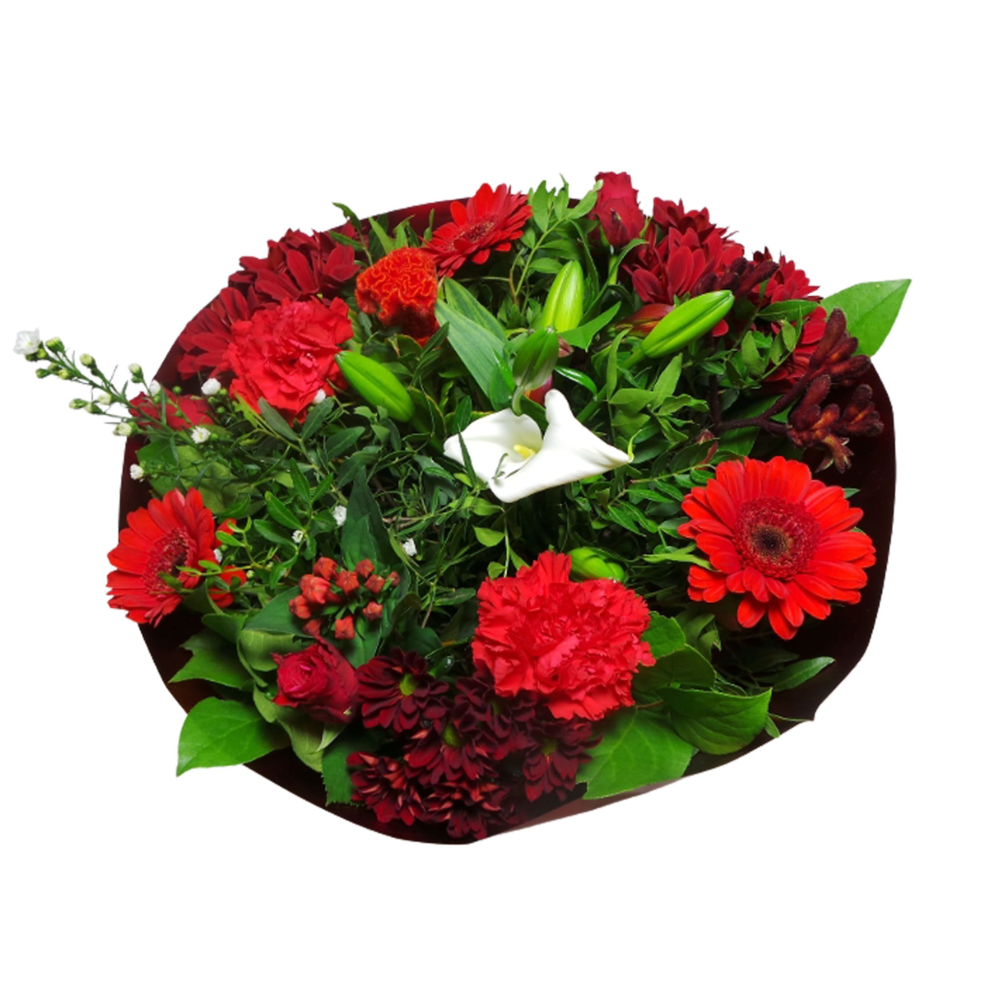 Boeket bloemen - Biedermeier Large Rood ↑ 45 cm