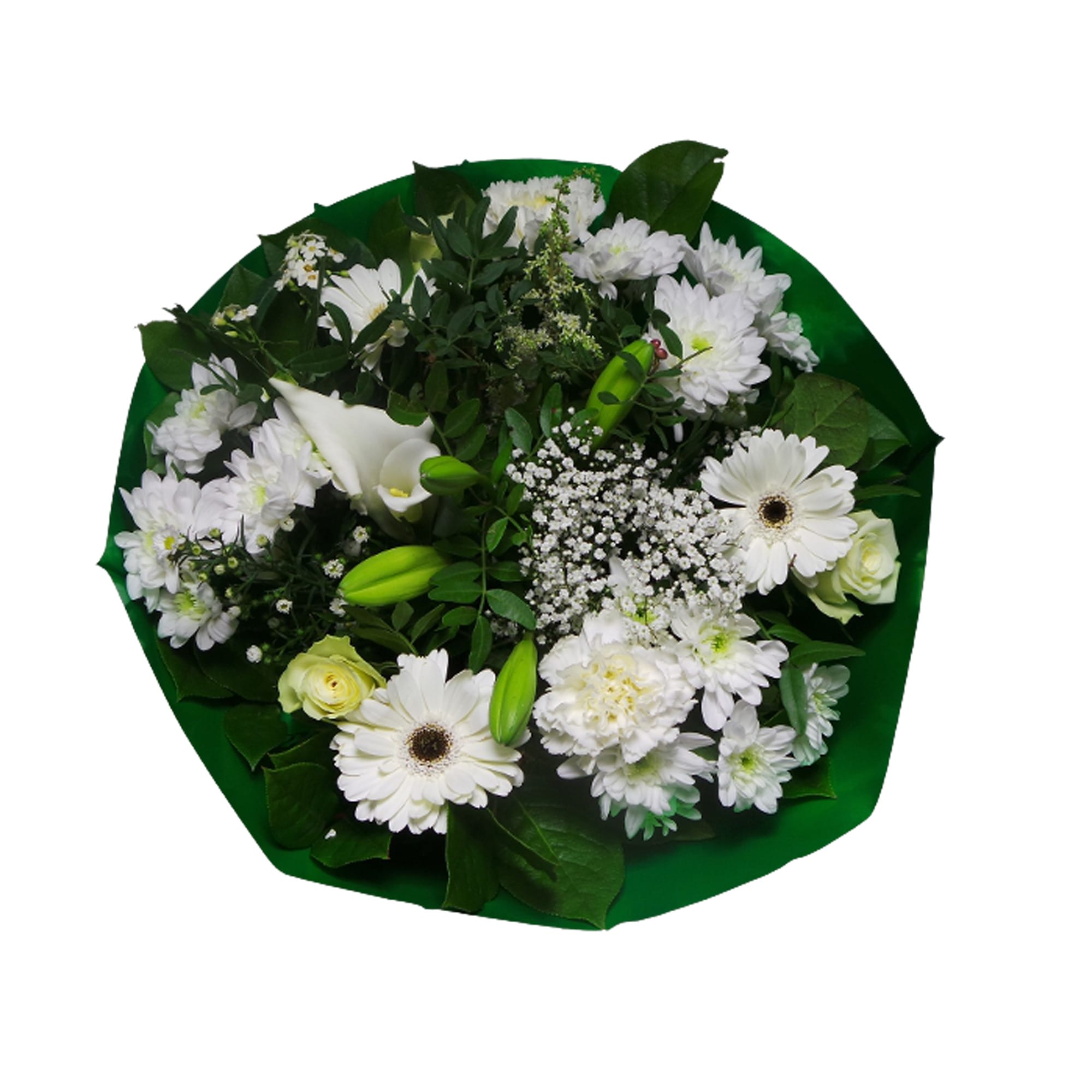 Boeket bloemen - Biedermeier Large Wit ↑ 45 cm