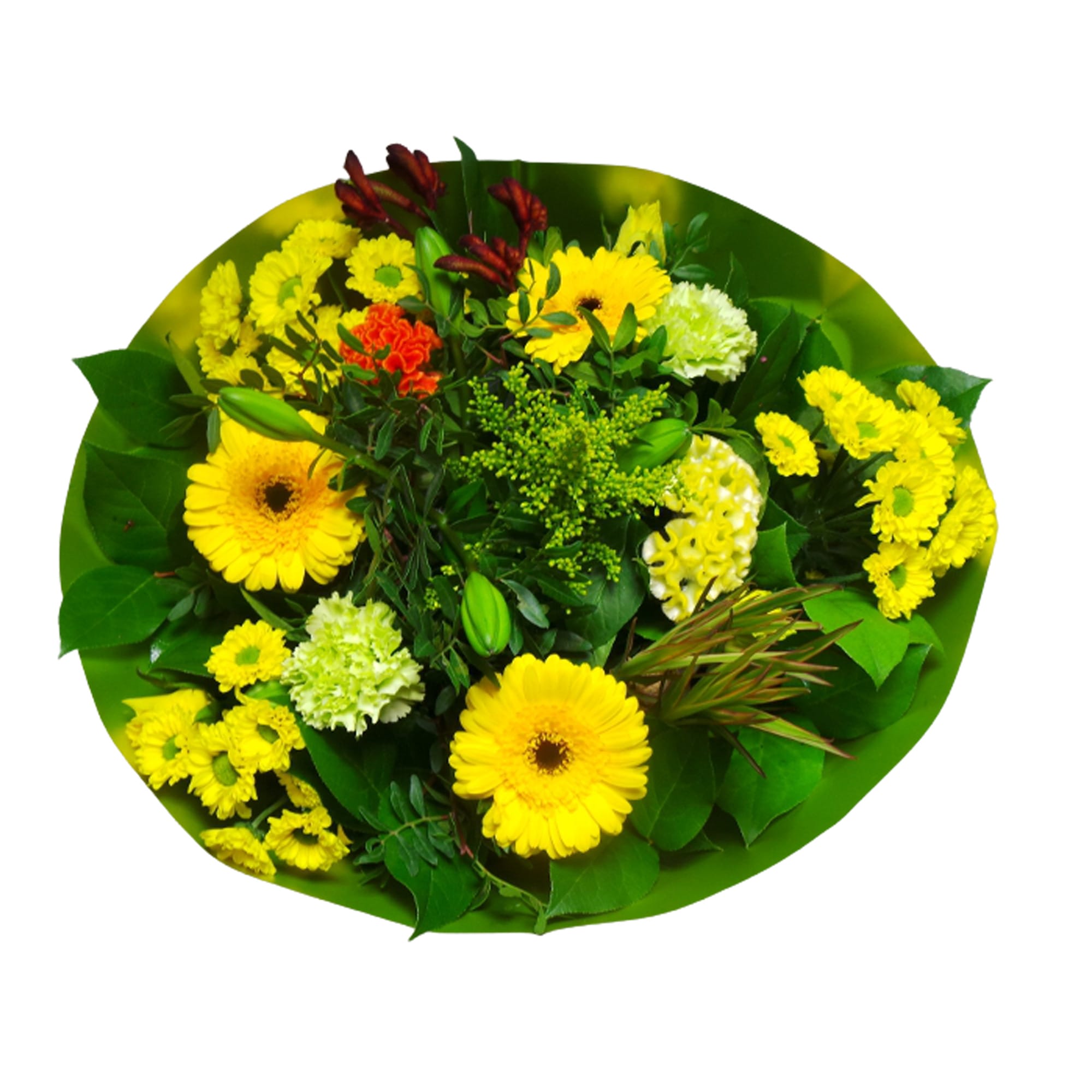 Boeket bloemen - Sisal Medium Geel ↑ 30 cm