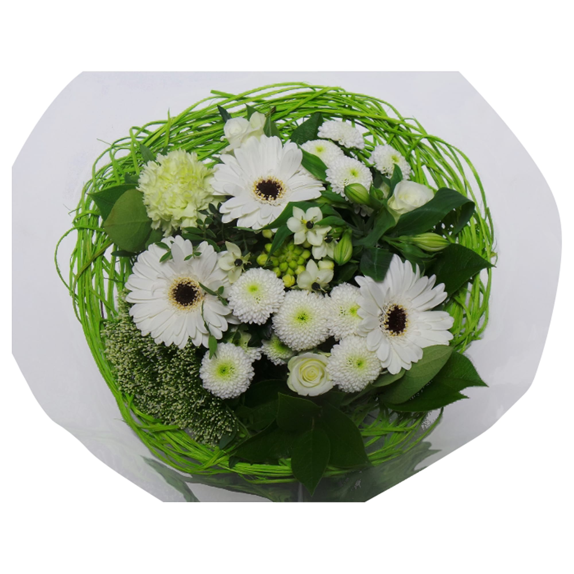 Boeket bloemen - Sisal Large Wit ↑ 45 cm