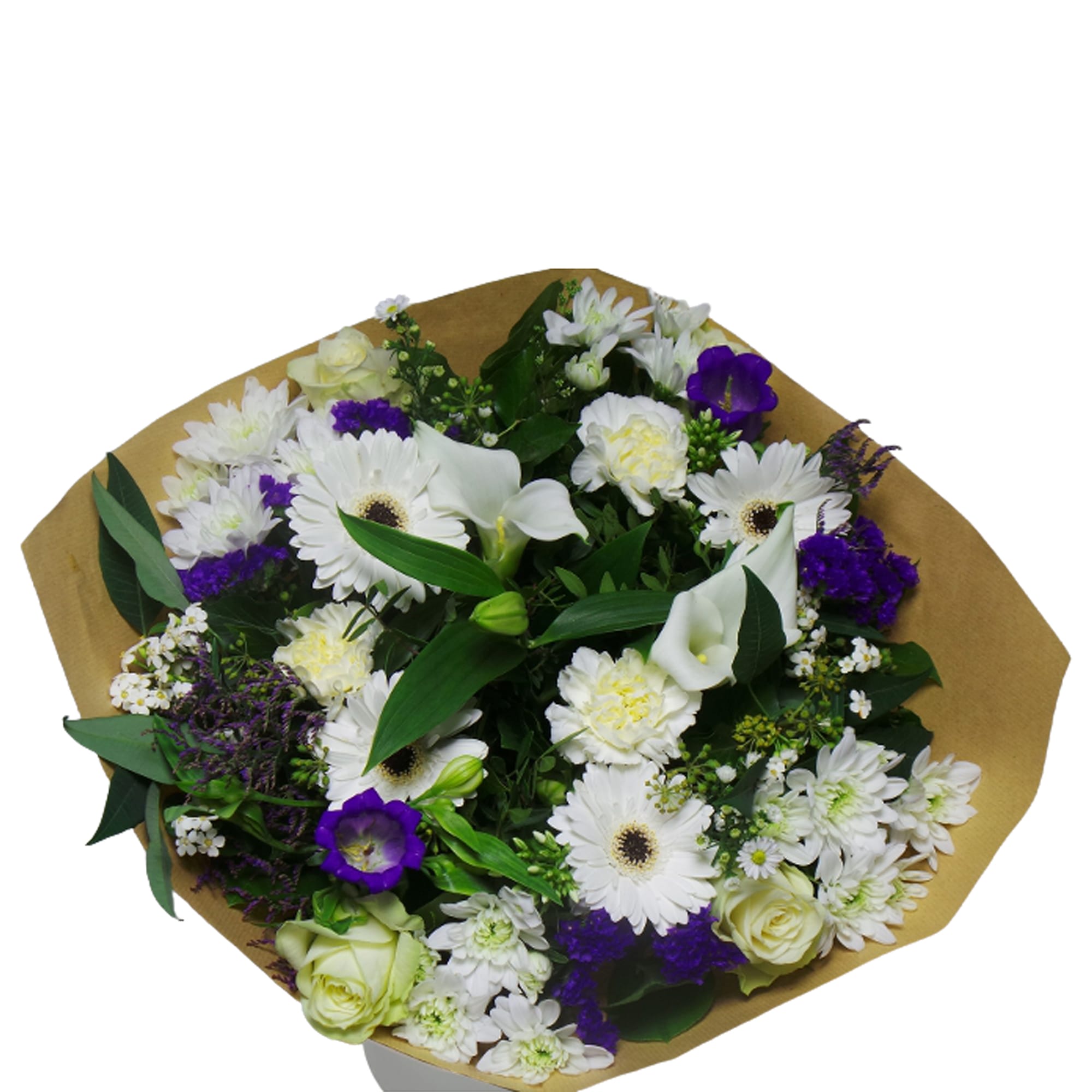 Boeket bloemen - Large (Blauw-Wit) ↑ 45 cm