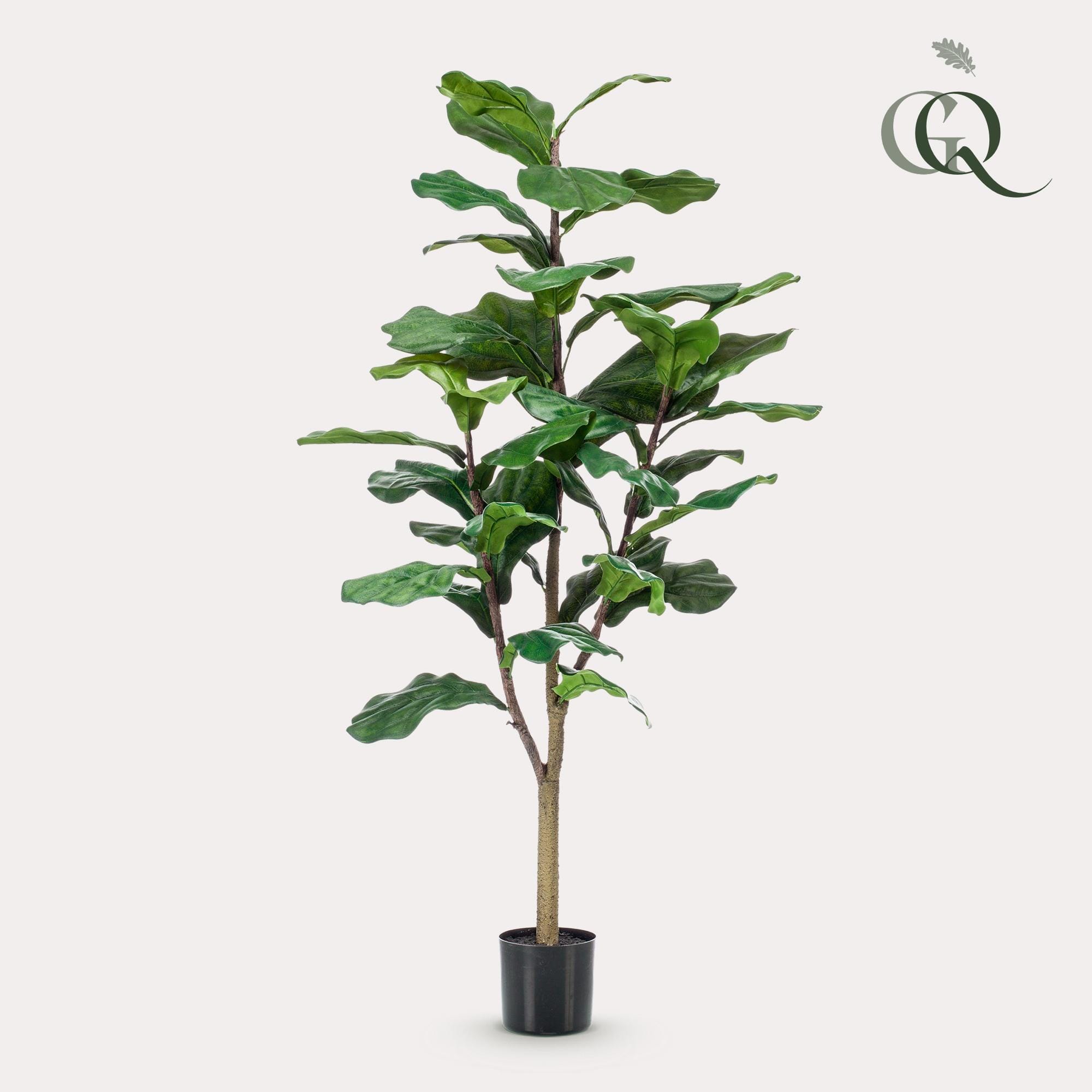 Ficus Lyrata - Tabaksplant - Kunstplant - 90cm - Afbeelding 2