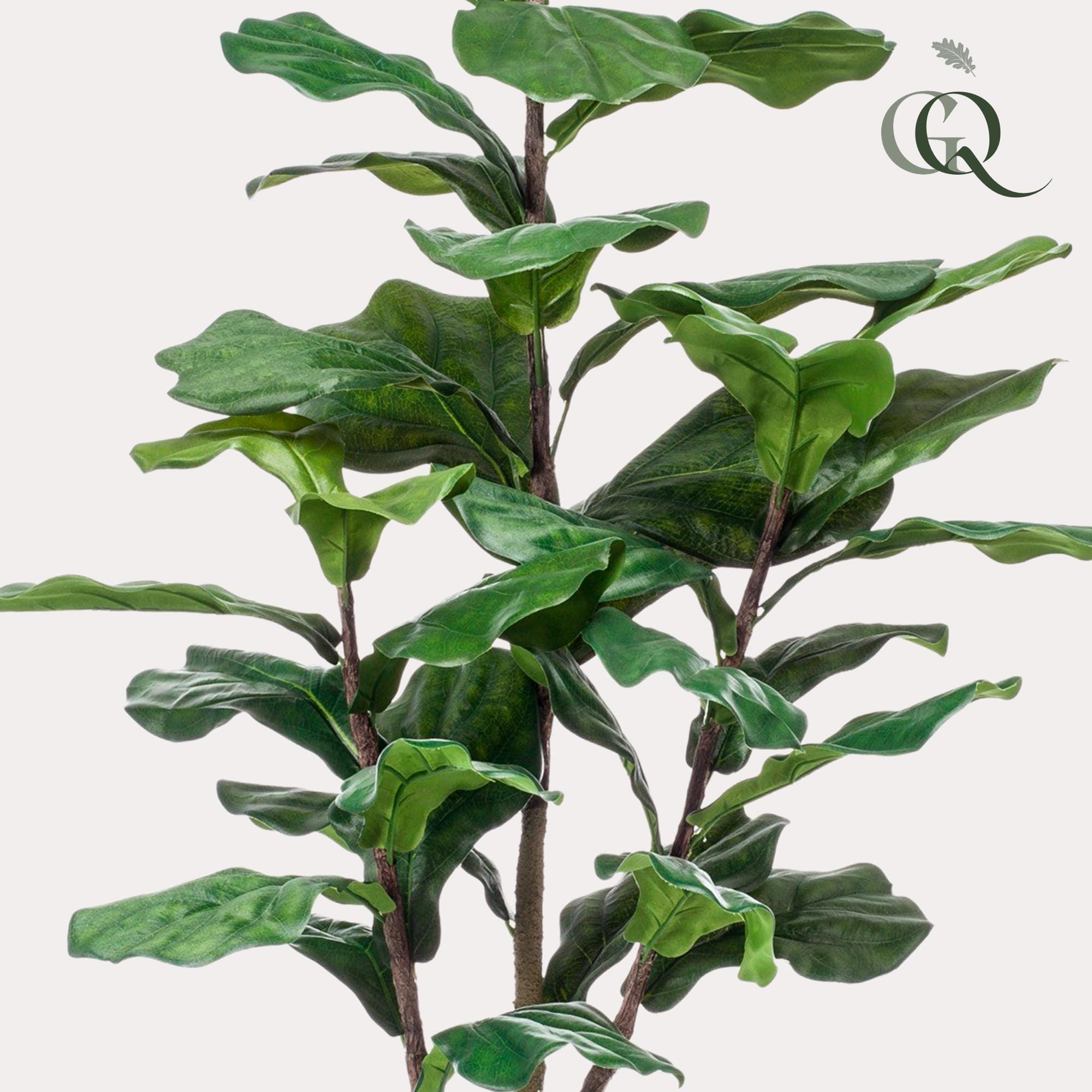 Ficus Lyrata - Tabaksplant - Kunstplant - 90cm - Afbeelding 3