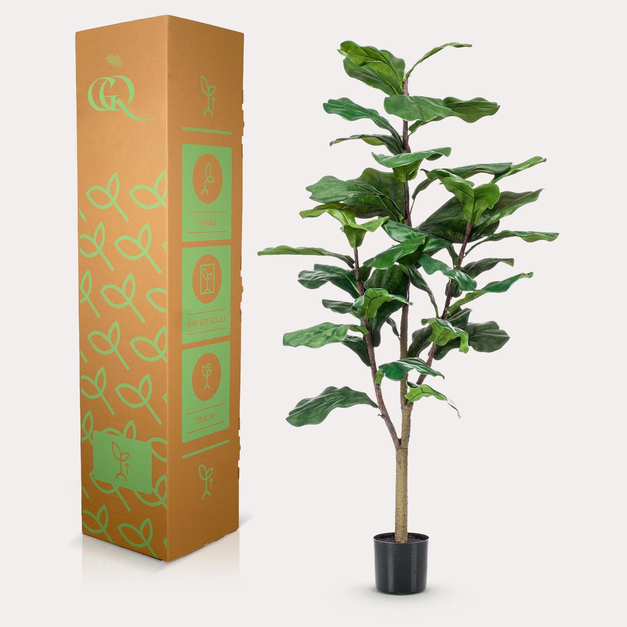 Ficus Lyrata - Tabaksplant - Kunstplant - 90cm - Afbeelding 4
