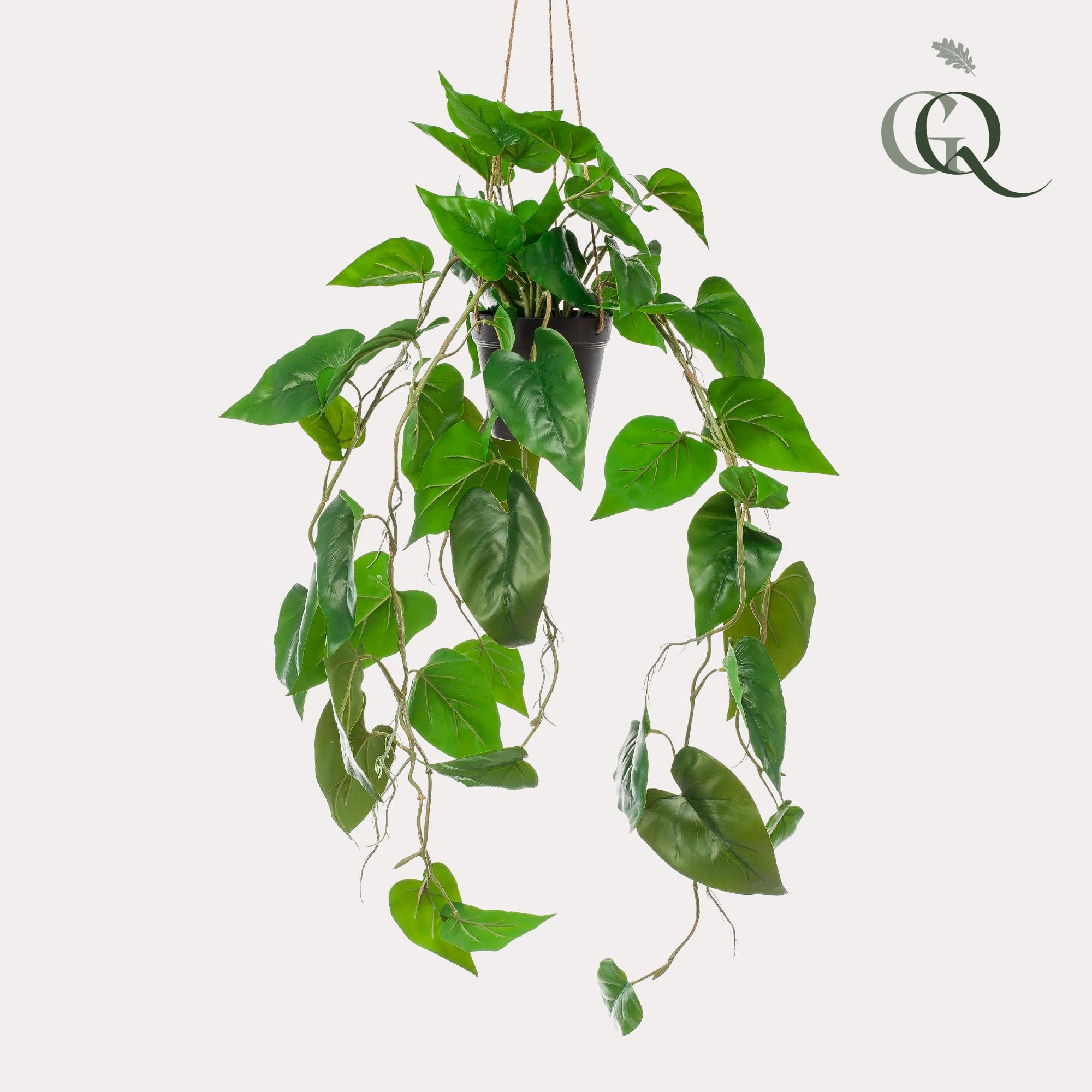 Philodendron Scandens - Kunst Hangplant - 80cm - Afbeelding 2
