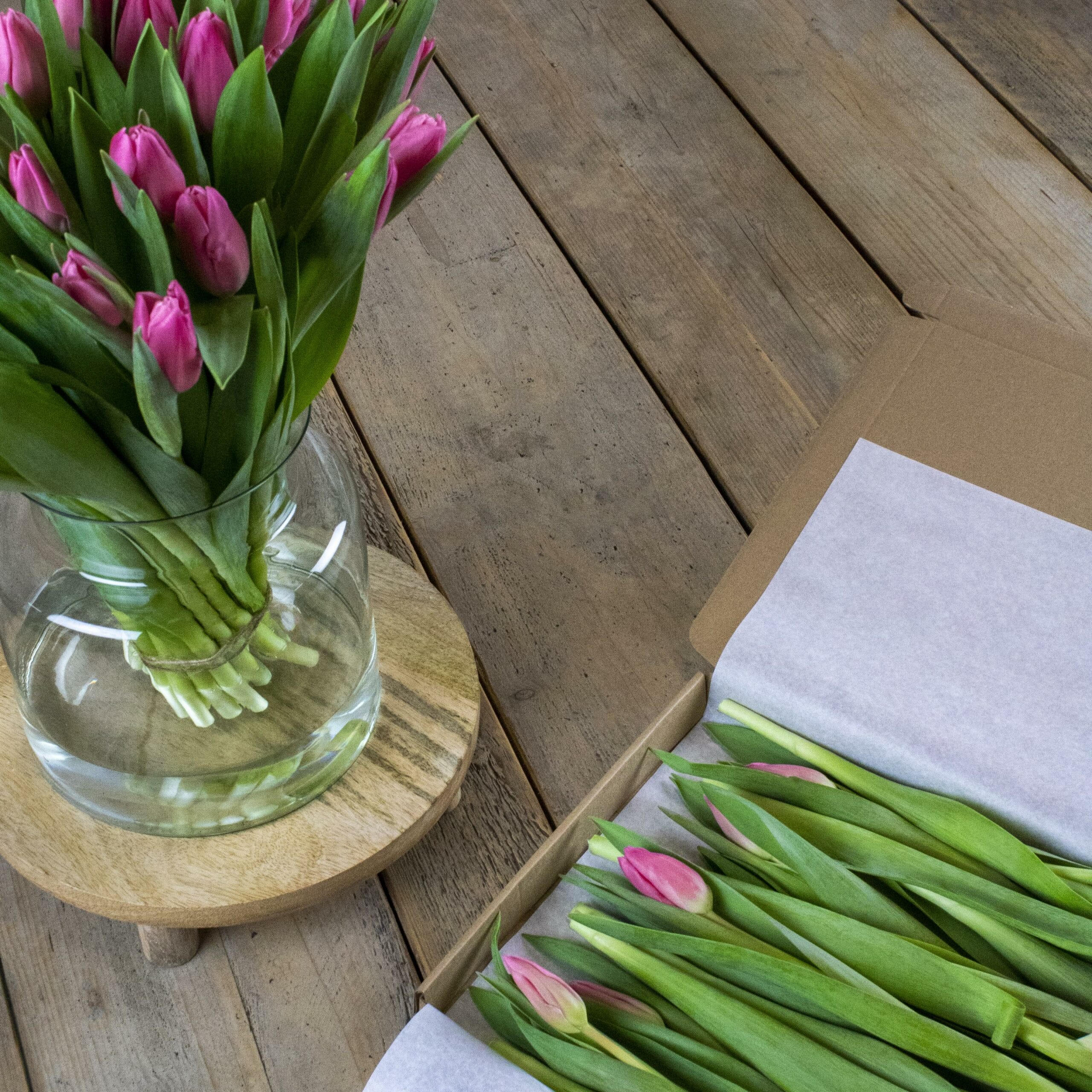 Roze Brievenbus Tulpen 10 stuks - Afbeelding 2