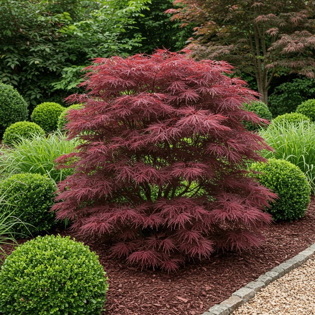 Japanse Esdoorn - Acer Palmatum Sumi-Nagashi - Rood - 2 Planten - Bladverliezend - Pot 19Cm Hoogte 70Cm - Afbeelding 4