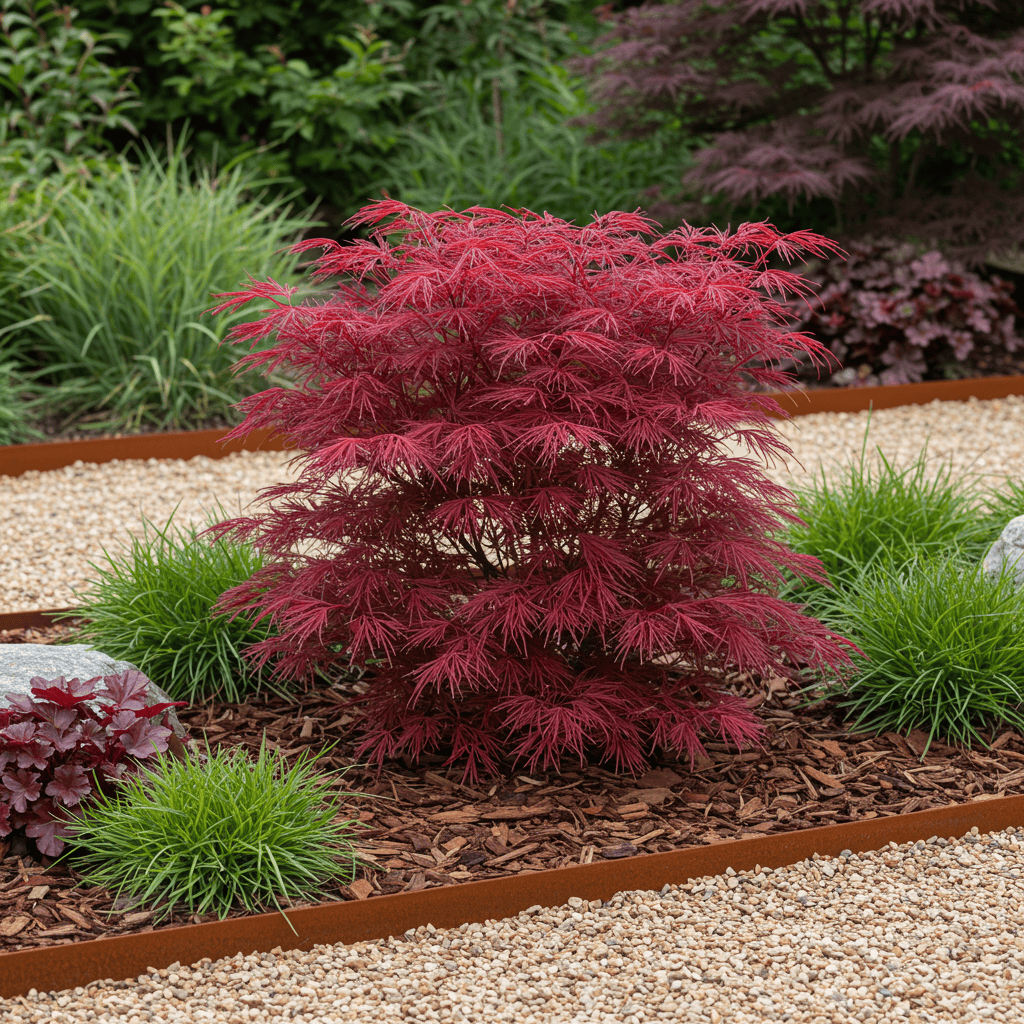 Japanse Esdoorn - Acer Palmatum Skeetsers Broom - Paars - Bladverliezend - Pot 19Cm Hoogte 70Cm - Afbeelding 3