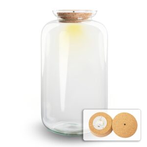 Terrarium Fles Met Verlichting In Kurk - Model: Sven Xl - ↑ 43 Cm