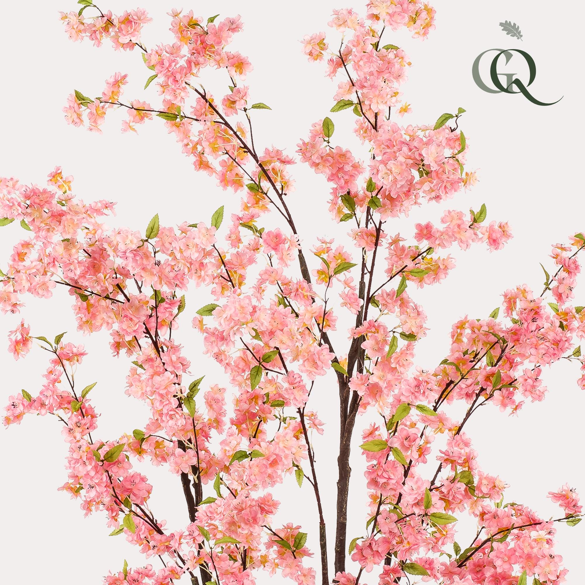 Kunstplant - Prunus - Kersenbloesem - Roze - 210Cm - Afbeelding 2