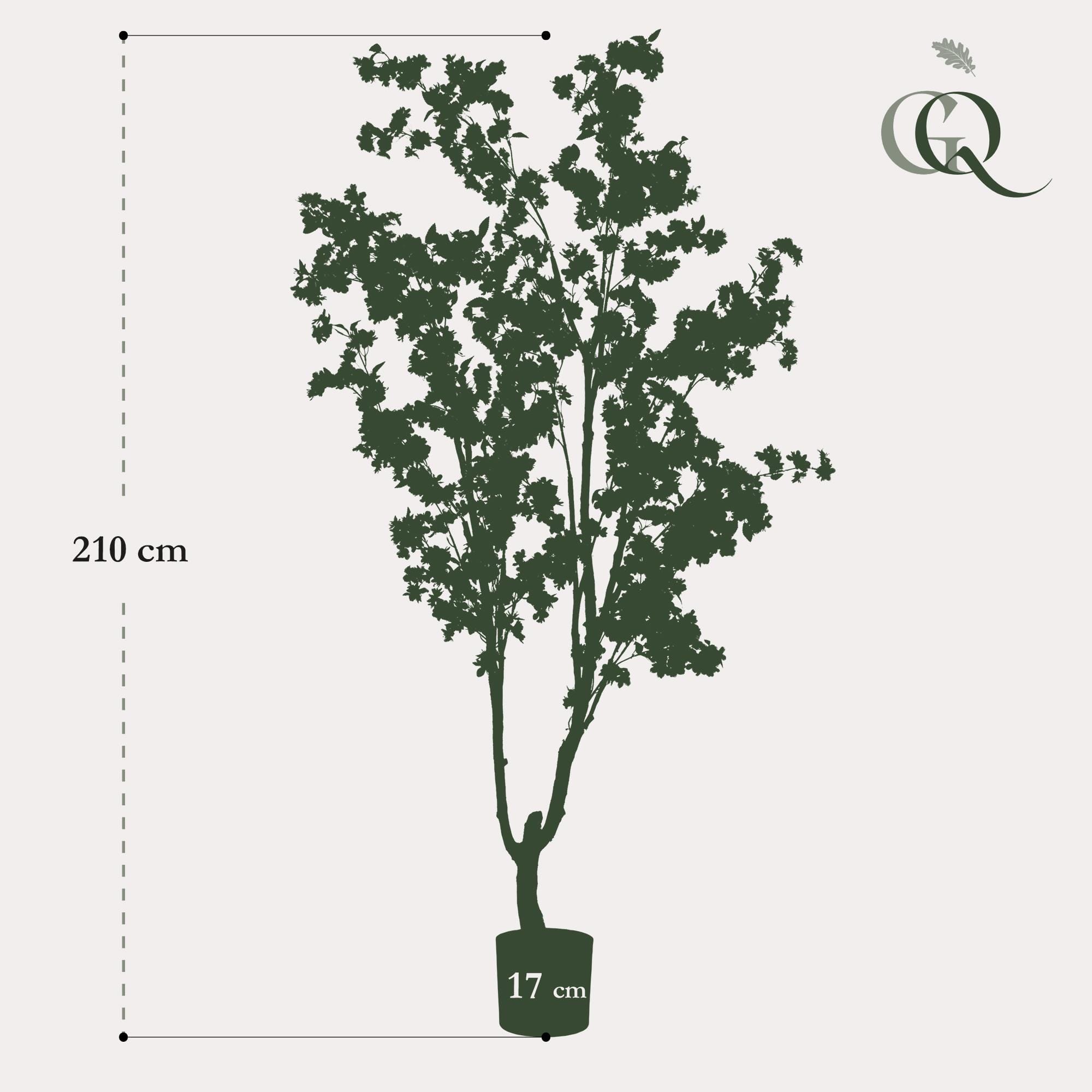 Kunstplant - Prunus - Kersenbloesem - Roze - 210Cm - Afbeelding 3