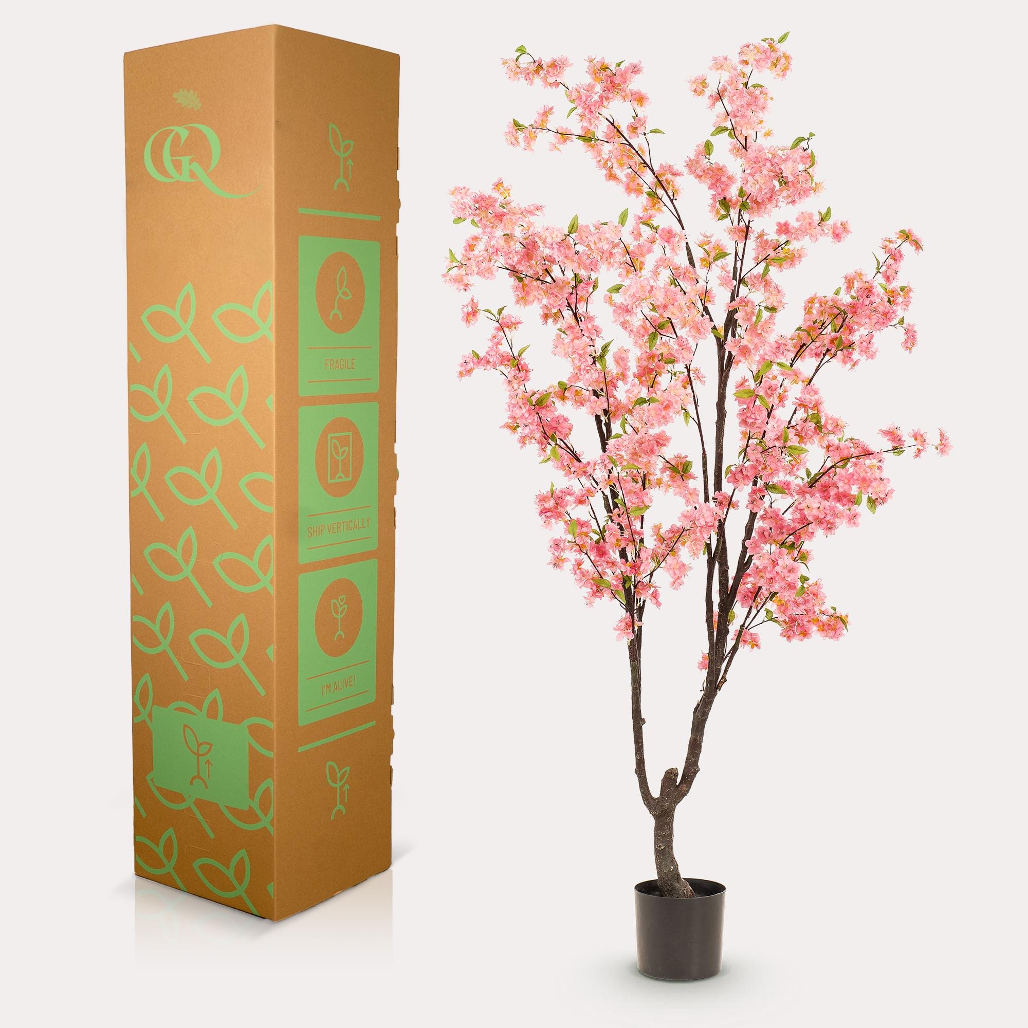 Kunstplant - Prunus - Kersenbloesem - Roze - 210Cm - Afbeelding 5
