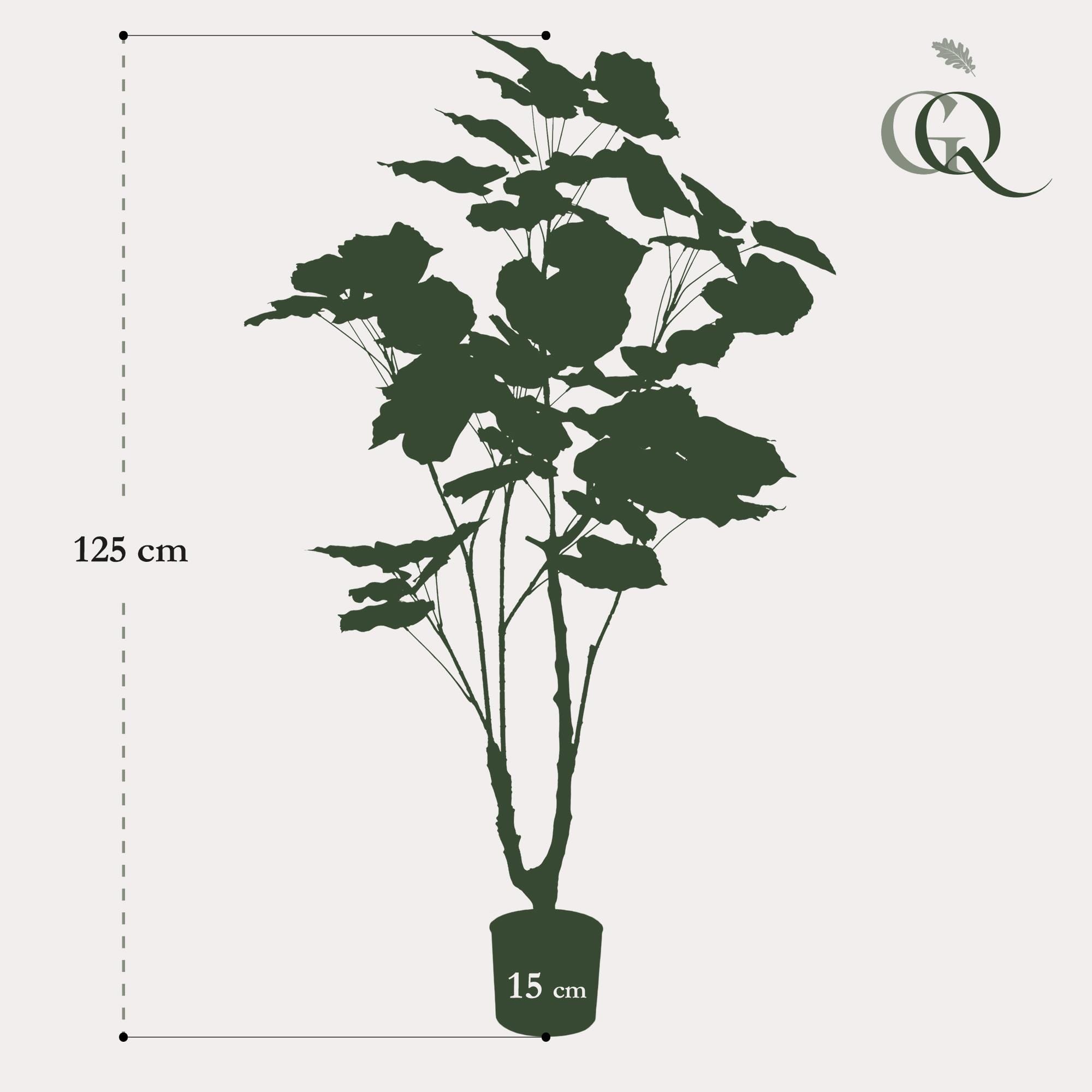Kunstplant - Ficus Umbellate - Afrikaanse Vijg - 125Cm - Afbeelding 3
