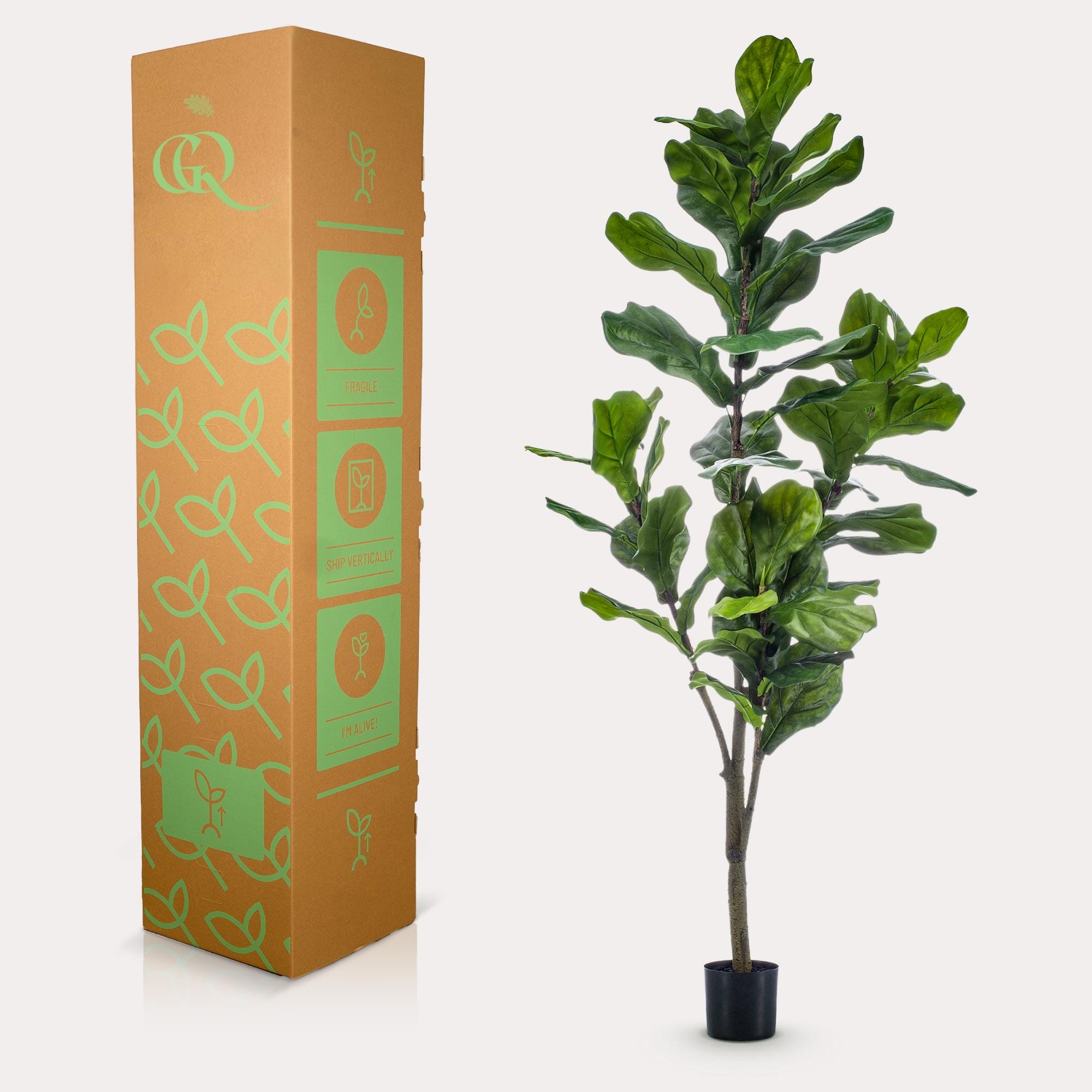 Kunstplant - Ficus Lyrata - Tabaksplant - 150Cm - Afbeelding 5