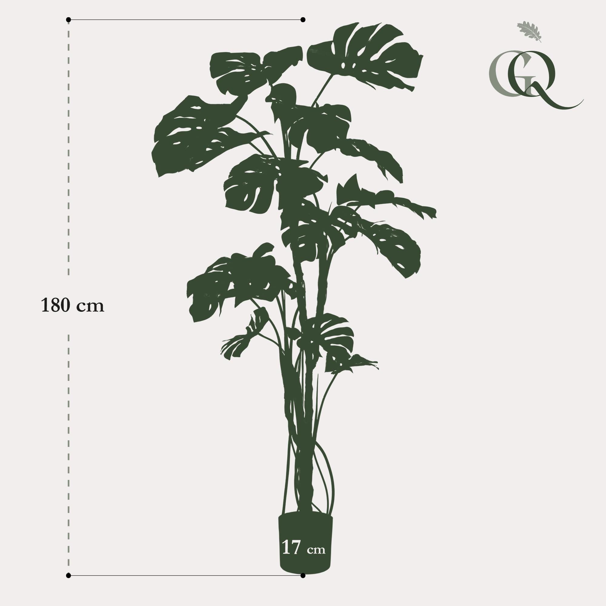 Kunstplant - Monstera - Gatenplant - 180Cm - Afbeelding 3