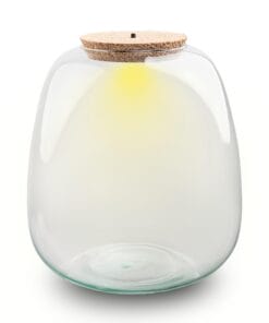 Terrarium Fles - Model: Emma + Led Kurk - ↑ 25Cm - Ø 23 Cm