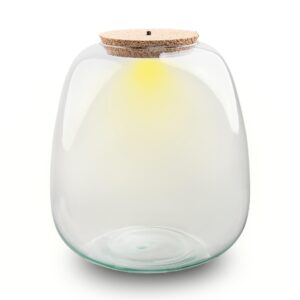 Terrarium Fles - Model: Emma + Led Kurk - ↑ 25Cm - Ø 23 Cm