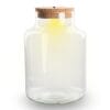 Terrarium Fles Met Kurk - Little Milky Met Led Kurk - Gesloten Groot Terrarium ↑ 24.5 Cm