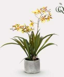 Kunstplant - Orchidee - Geel - 45Cm