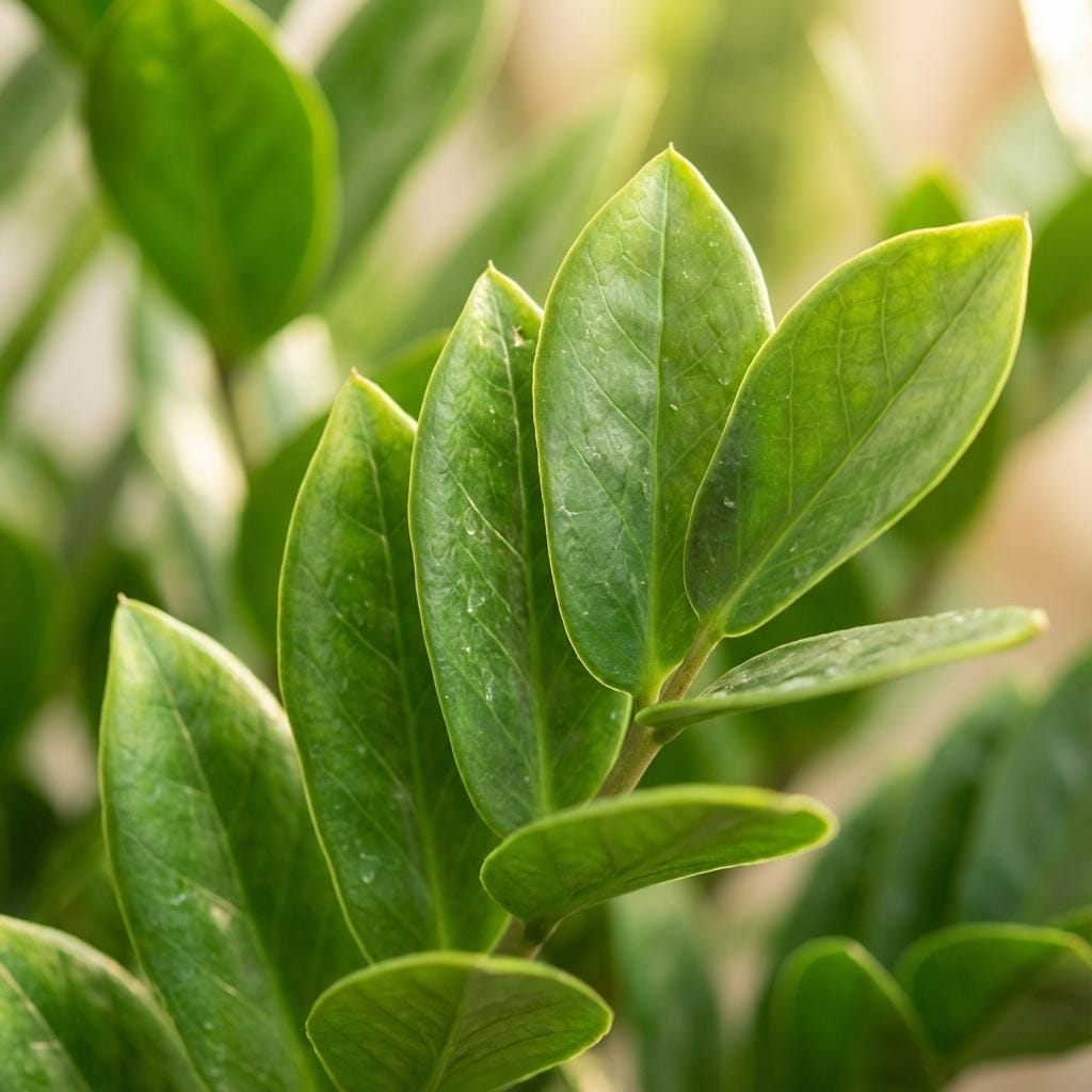 Zamioculcas Zamiifolia Met Potter Grijs - 80Cm - Ø21 - Afbeelding 3