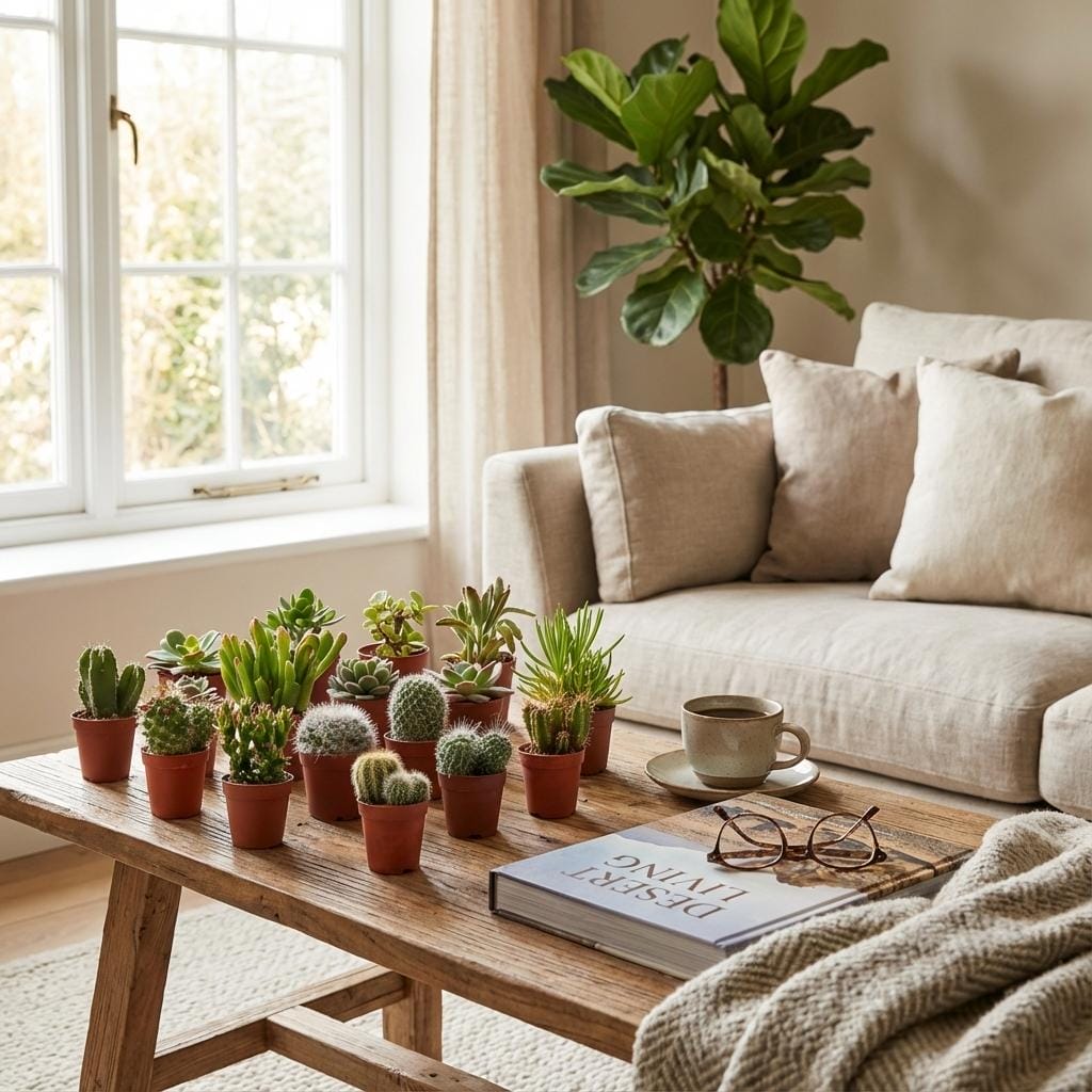 Mix Van Echte Cactussen En Vetplanten - 6 Stuks - Ø 5,5 Cm - Hoogte: 5-10 Cm - Afbeelding 2