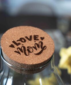 'Love Mom' Terrarium Drop Xl + Gegraveerde Kurk - Fles Terrarium Diy Kit – Ø 24 Cm ↑ 37 Cm - Moederdag - Afbeelding 3