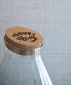'Love Mom' Terrarium Drop Xl + Gegraveerde Kurk - Fles Terrarium Diy Kit – Ø 24 Cm ↑ 37 Cm - Moederdag - Afbeelding 5