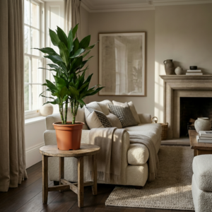 Green Boutiq - Kamerplant - Drakenbloedboom Janet Craig - Dracaena Janet Craig - Groen - Weinig Onderhoud - 1 Plant - Pot 21Cm - Hoogte 90 - 100Cm