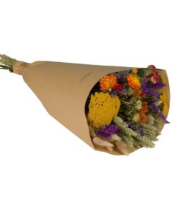 Droogbloemen - Field Bouquet Large - Orange - 8 Boeketten - ↕60Cm