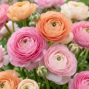 Ranonkel Pastel Mix (Ranunculus asiaticus 'Pastel Mix') – 320 bollen, bolmaat 5/6